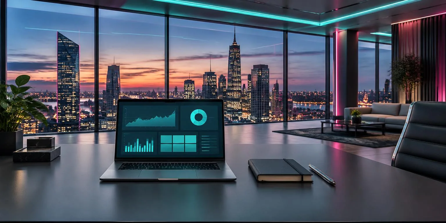 An organized workspace after repetitive business tasks are handled